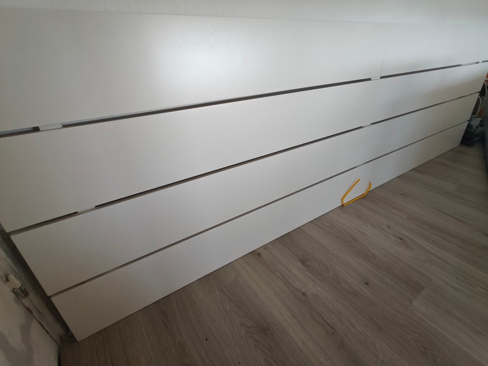 IKEA NORDLI hoofdbord, Ophalen, Wit, Tweepersoons, Zo goed als nieuw