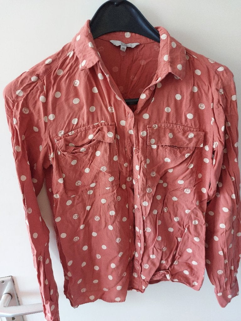blouse met stippen Clockhouse maat 34, Ophalen, Gedragen, Maat 34 (XS) of kleiner, Overige kleuren