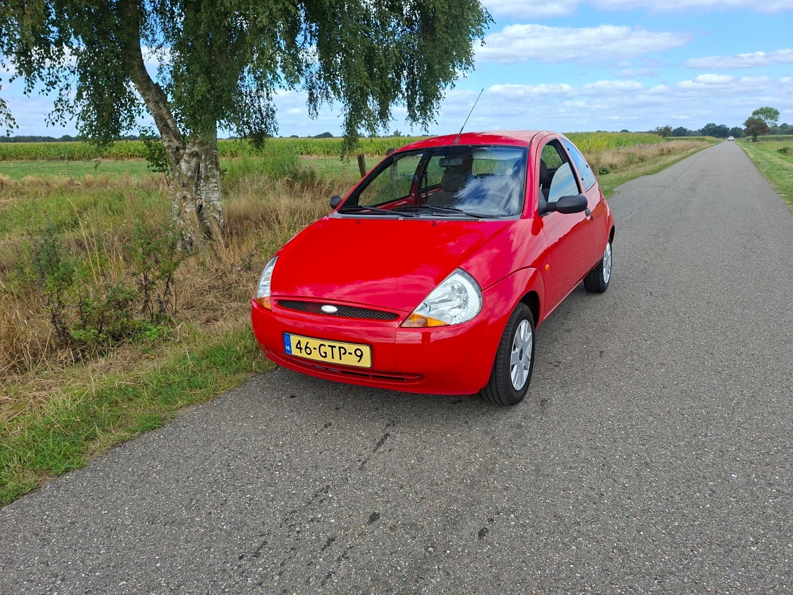Ford Ka 1.3 I 44KW 2008 Rood, Auto's, Voorwielaandrijving, 1299 cc, Stof, 31 €/maand