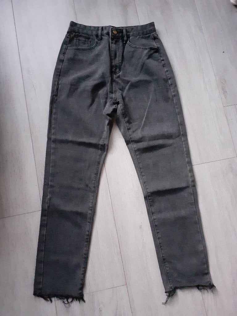 NIEUW! Shein; Dark Grey High waist Mom Jeans; maat S (36), Kleding | Dames, Spijkerbroeken en Jeans, Nieuw, Ophalen of Verzenden