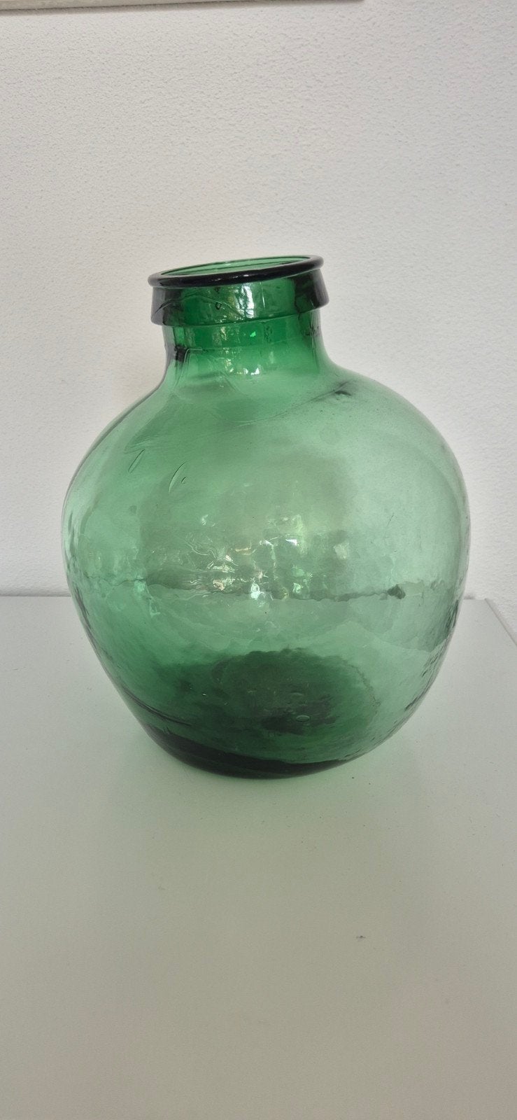Vintage Spaanse Wijnfles - Groen Glas, Ophalen