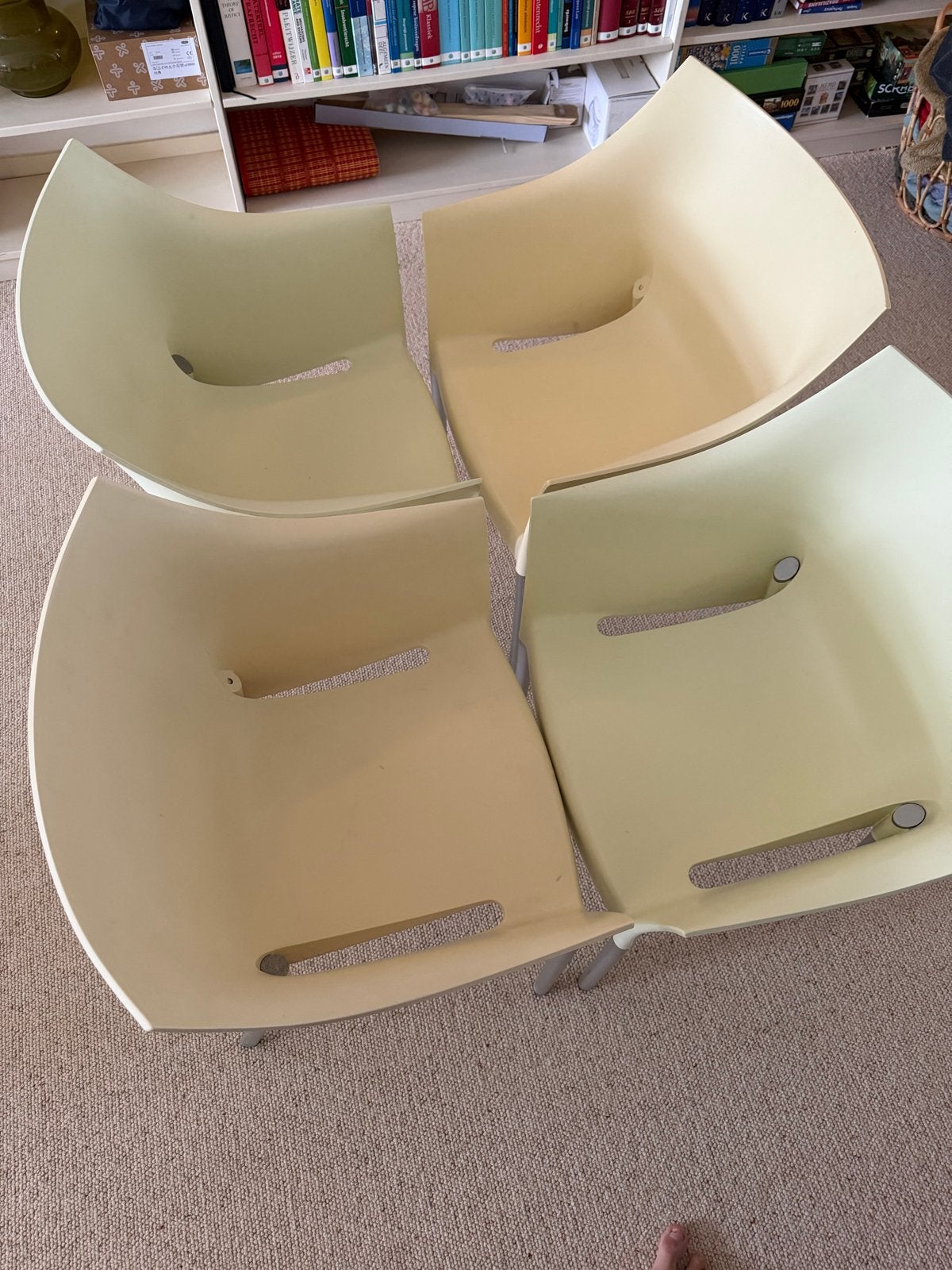 4 Kartell Dr. NO designstoelen - Philippe Starck, Huis en Inrichting, Ophalen, Kunststof, Gebruikt, Wit