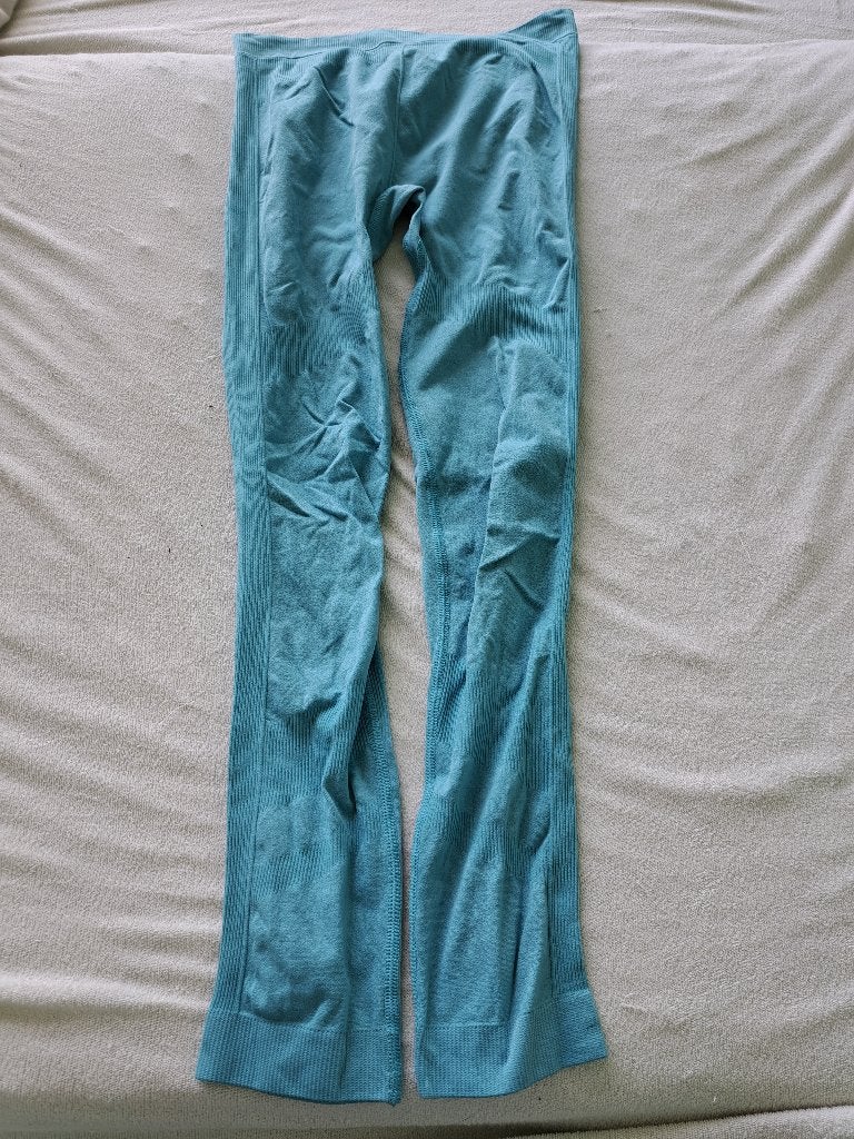 legging blauw maat s elastisch polyamide stof, Legging, Maat 36/38 (S), Blauw, Ophalen of Verzenden