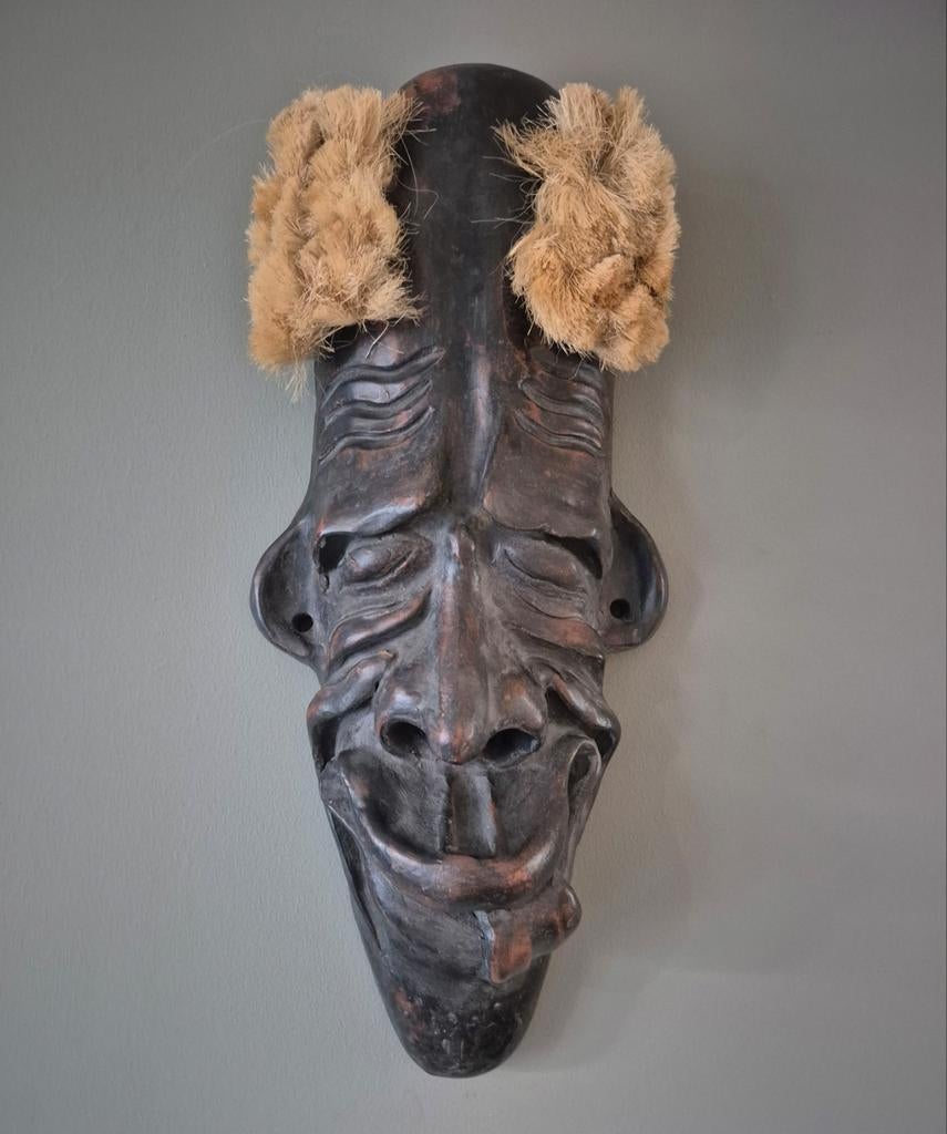 Uniek aardewerk masker uit Indonesië, Ophalen of Verzenden