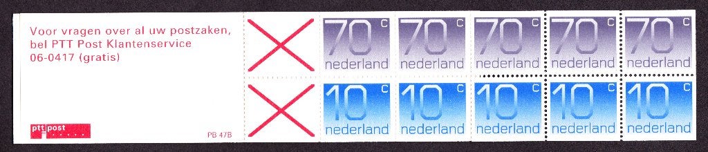 Nederland NVPH pb 47b postfris, Postzegels en Munten, Postzegels | Nederland, Verzenden, Na 1940, Postfris