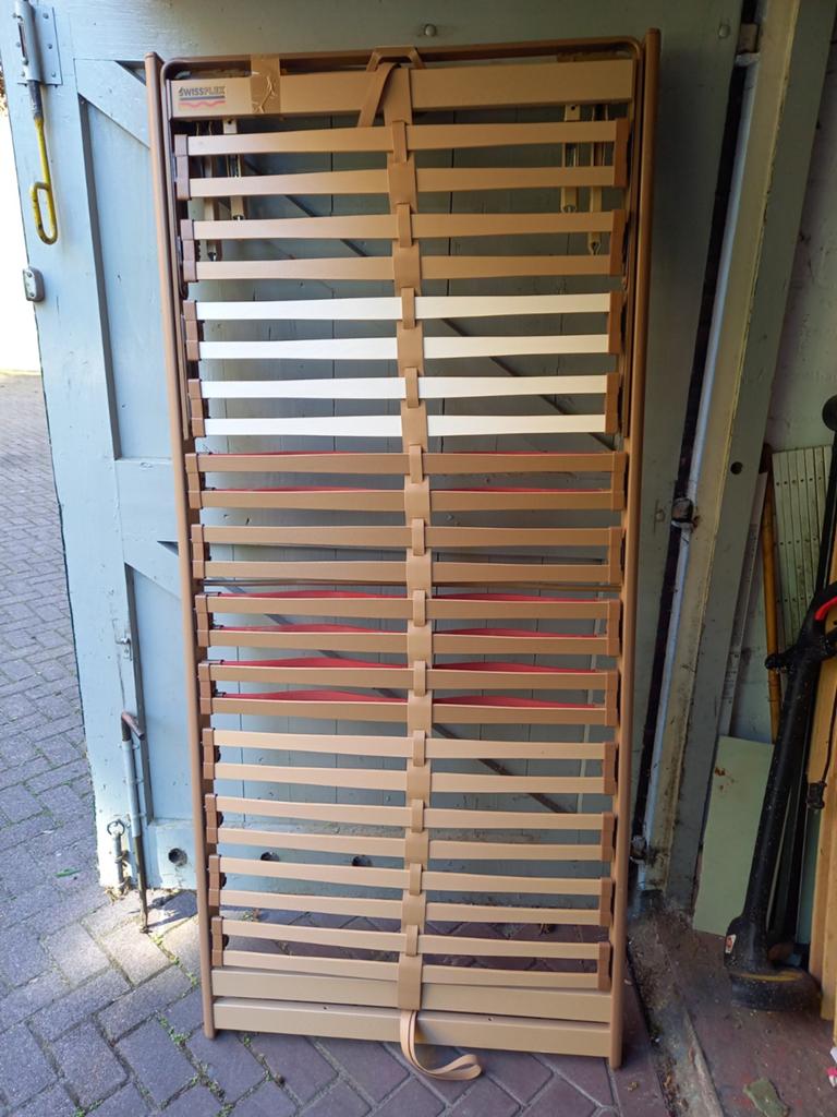Swissflex lattenbodem 90x200 cm, Gebruikt, 90 cm, Eenpersoons, Ophalen of Verzenden