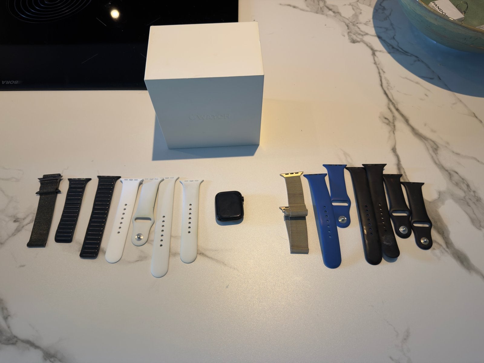 Apple Watch Series 7 GPS + Cellular 45mm Middernacht, Sieraden, Tassen en Uiterlijk, Smartwatches, Ophalen, Zwart, IOS, Zo goed als nieuw