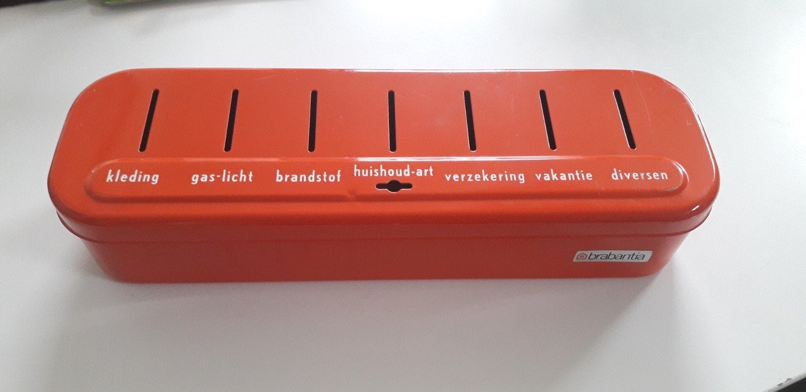 brabantia spaarblik, Ophalen of Verzenden, Gebruikt, Metaal of Blik, Overige thema's