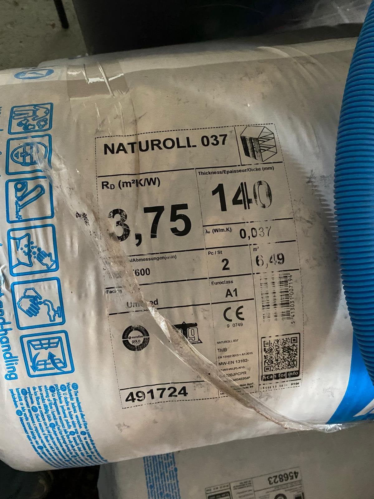 Isolatierollen, Ophalen, 12 cm of meer, Nieuw, Muurisolatie