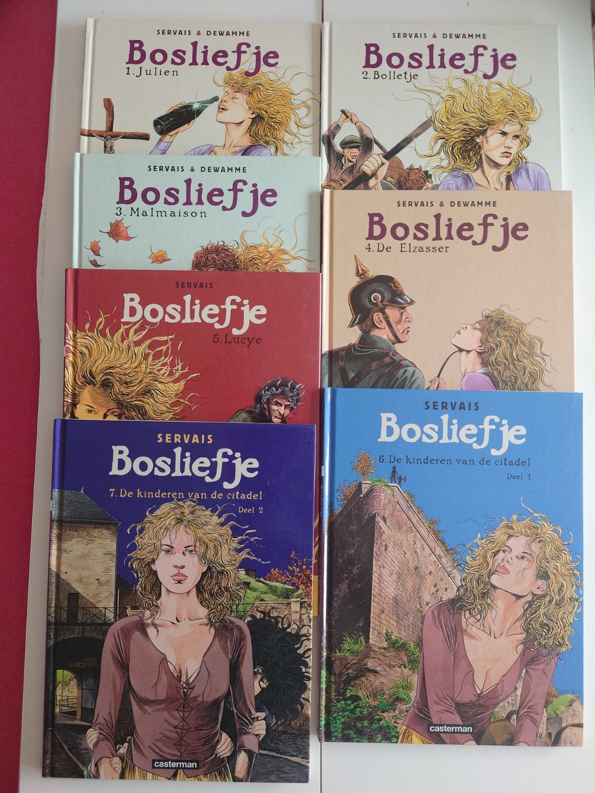 Bosliefje stripboeken 1 t/m 7 hc - Casterman, Boeken, Ophalen of Verzenden