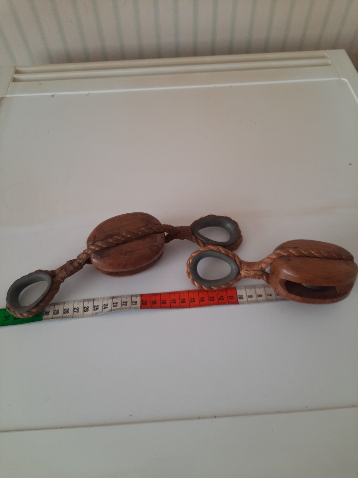 2 katrollen, Ophalen