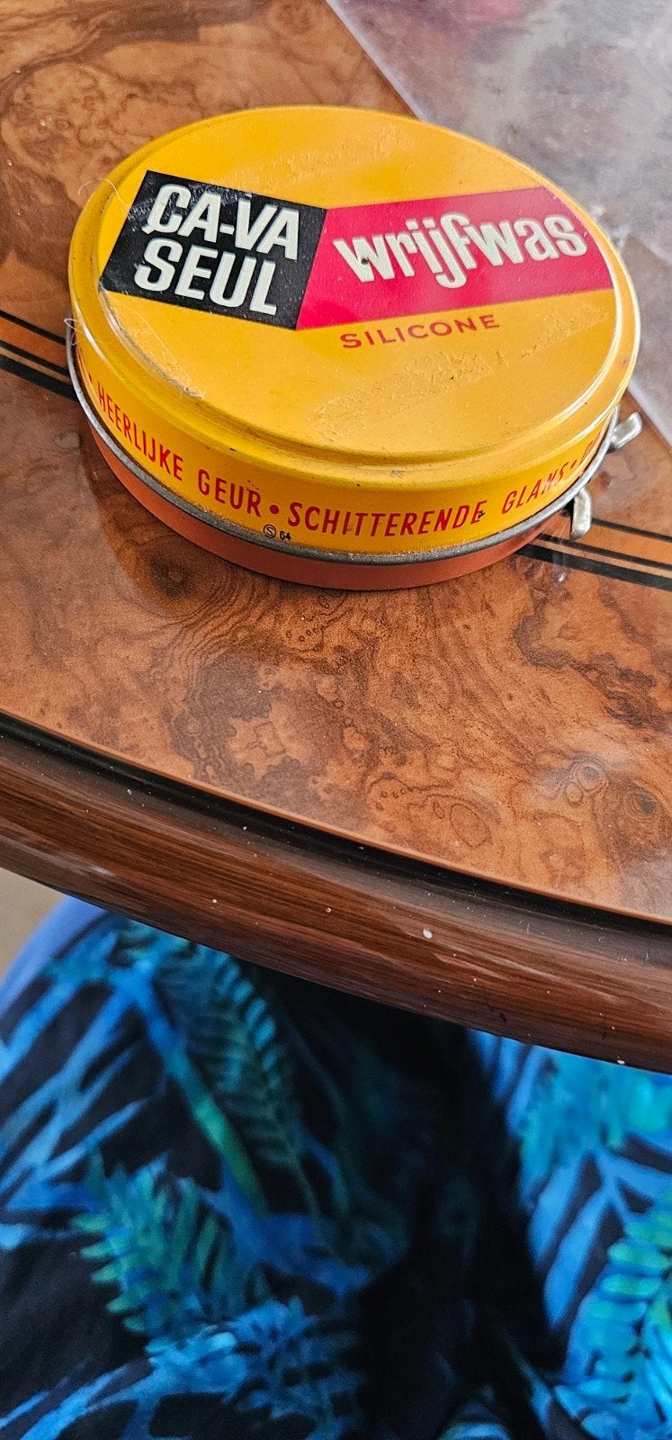 Vintage Ca-Va-Seul Wrijfwas Siliconen Blik, Ophalen of Verzenden