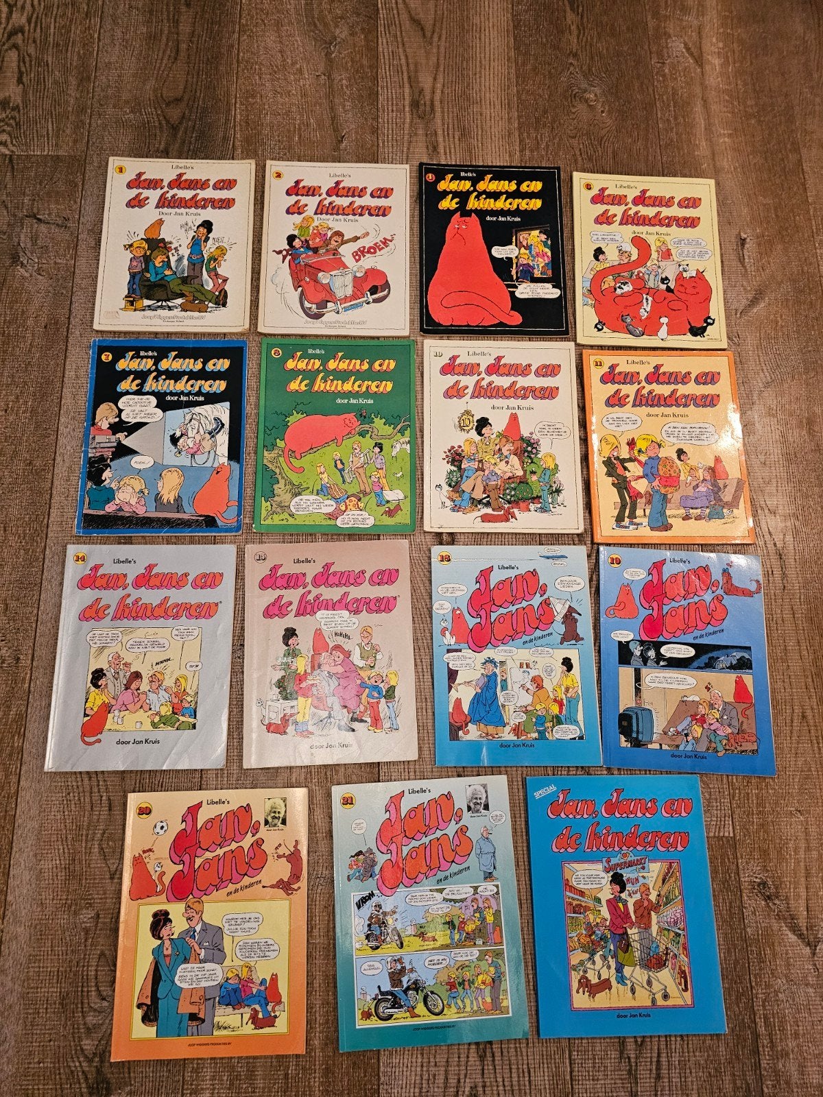 15 stripboeken Jan, Jans en de kinderen €1,30 tot €2,- p.s., Ophalen of Verzenden, Meerdere stripboeken, Jan Kruis, Gelezen