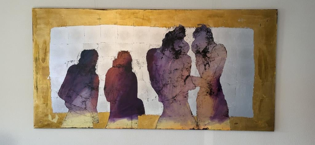 Schilderij, Sjer Jacobs, Ophalen, Zo goed als nieuw, Schilderij, 75 cm of meer