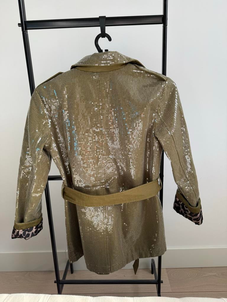 Fred van Leer Glitter Glamour Jasje Legergroen, Ophalen of Verzenden, Nieuw, Maat 38/40 (M), Groen