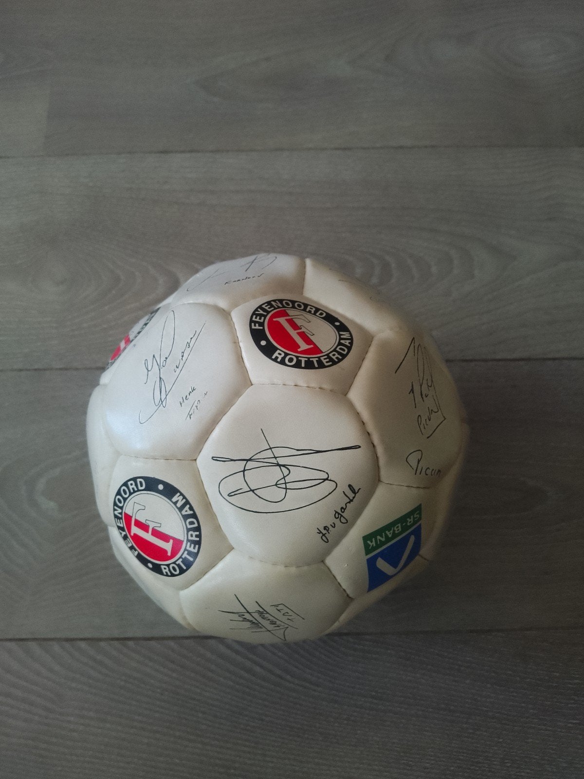 Gesigneerde Feyenoord voetbal print- Uniek verzamelobject, Ophalen, Zo goed als nieuw, Bal