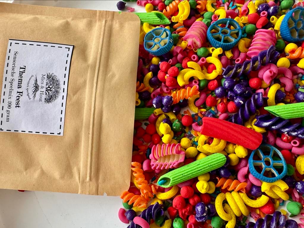Sensorische Speelmix & Speelrijst Feest - 900 gram, Ophalen of Verzenden, Nieuw, Ontdekken