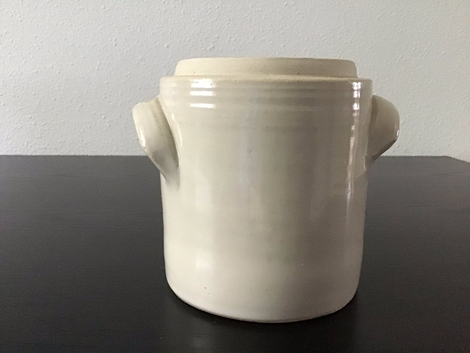 Franse Grespot beige., Antiek en Kunst, Curiosa en Brocante, Ophalen of Verzenden
