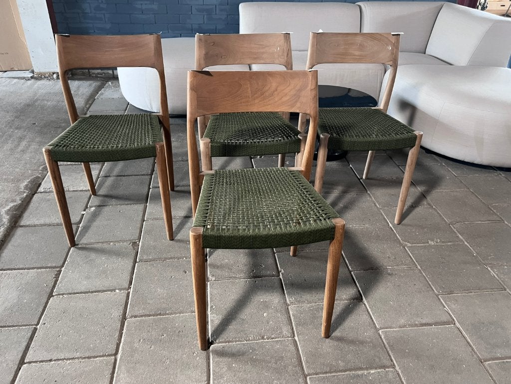 Raw Materials Freya Tuinstoel Groen Teak| €299 p stuk, nu, Raw Materials, Raw Materials, Teakhout, Nieuw