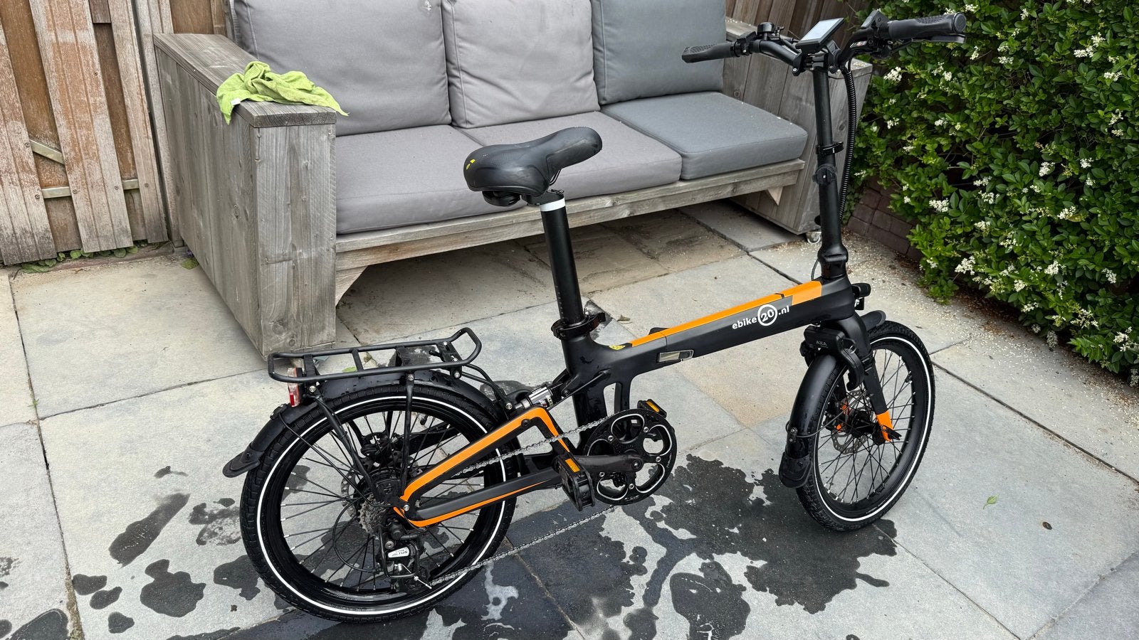 Vouwfiets carbon e-bike – ultralicht (13 kg) – 20 inch, Zo goed als nieuw, Minder dan 47 cm, 50 km per accu of meer, Ophalen