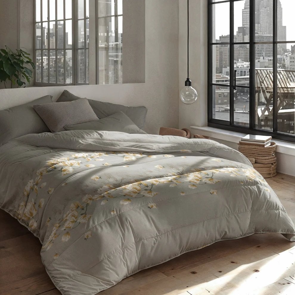 Zelesta White blossom dekbed NIEUW, Ophalen of Verzenden, Deken of Dekbed, Grijs, Nieuw