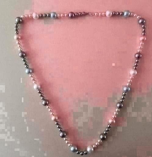 Kunststof Ketting 90 cm namaakparels, Sieraden, Tassen en Uiterlijk, Ophalen of Verzenden, Zo goed als nieuw, Kunststof