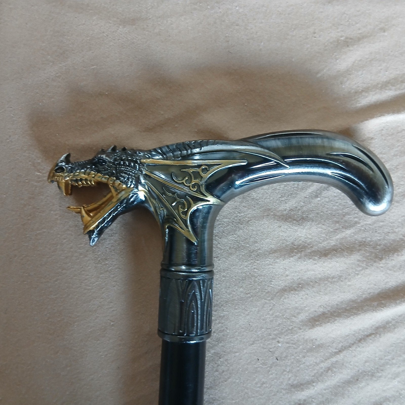 wandelstok met drakenkop, draak, Ophalen of Verzenden