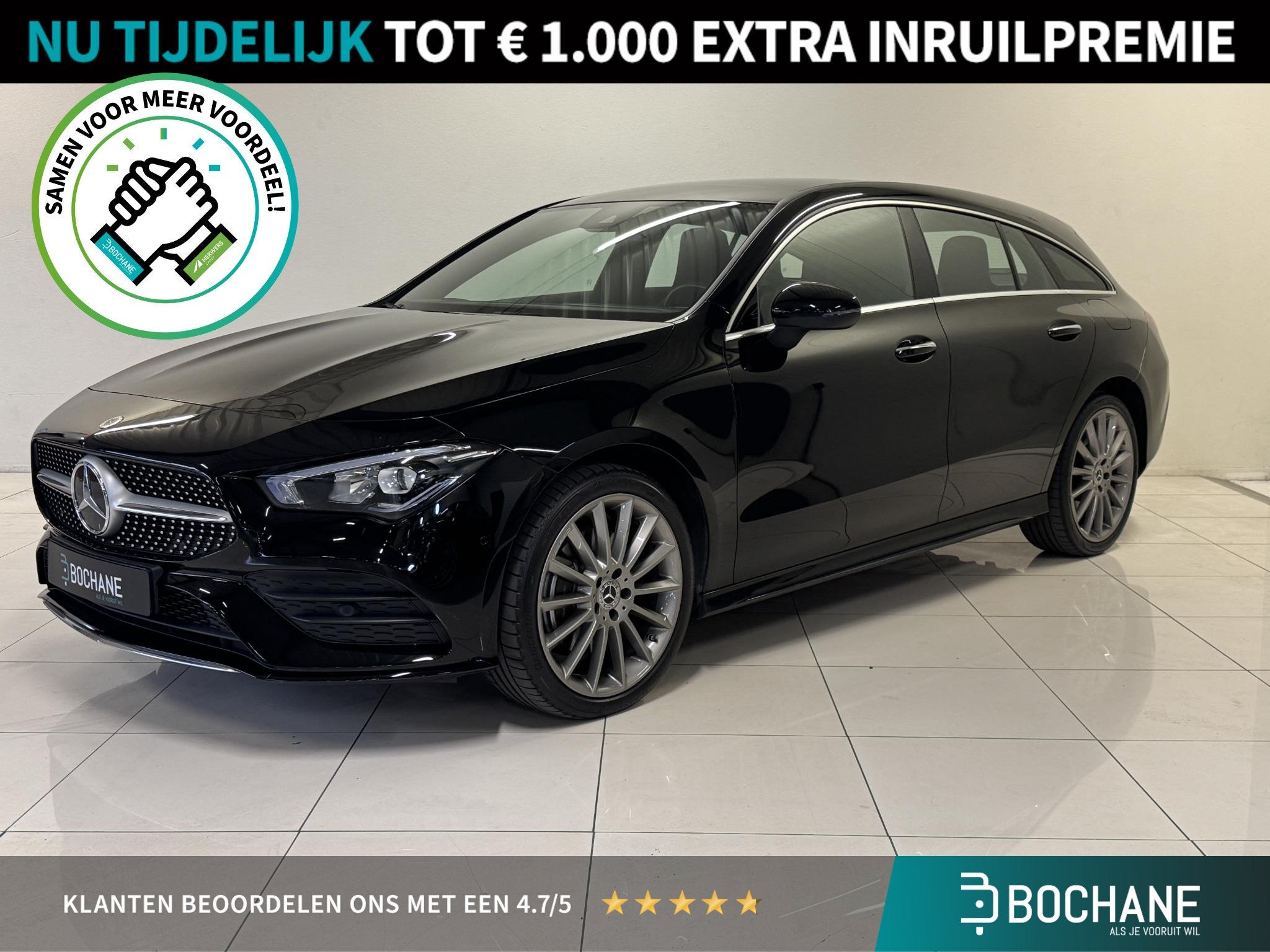 Mercedes CLA Shooting Brake 250 e AMG Line | Pano | SOH 99%, Auto's, CLA, Gebruikt, 4 cilinders, Leder en Stof