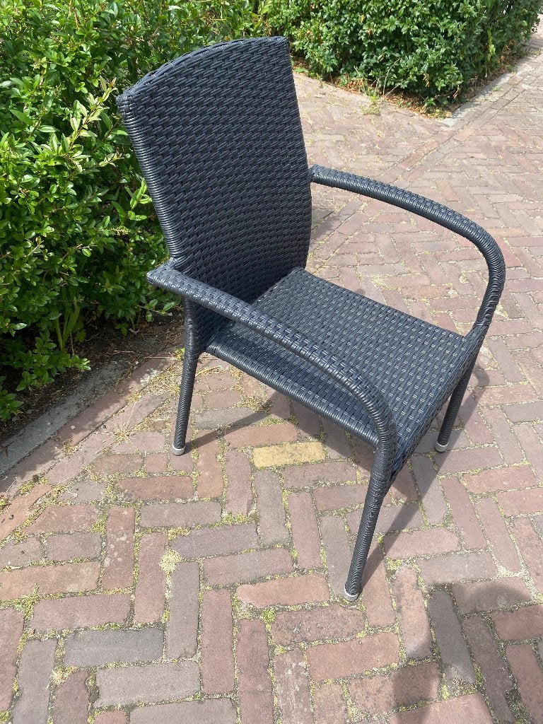 Terrasstoelen en tafels, Ophalen, Gebruikt, Kunststof, Stapelbaar