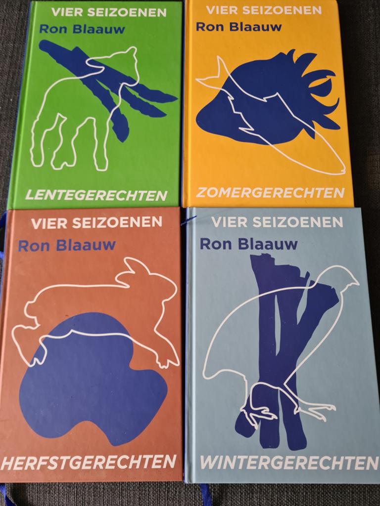 Vier Seizoenen Kookboeken Ron Blaauw (Complete Set), Hoofdgerechten, Ophalen of Verzenden, Zo goed als nieuw, Ron Blaauw