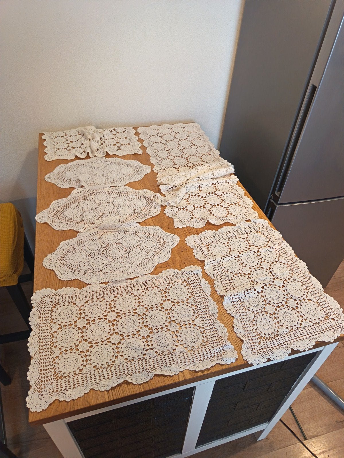 Handgemaakte Gehaakte Placemats en Onderzetters Set, Ophalen of Verzenden