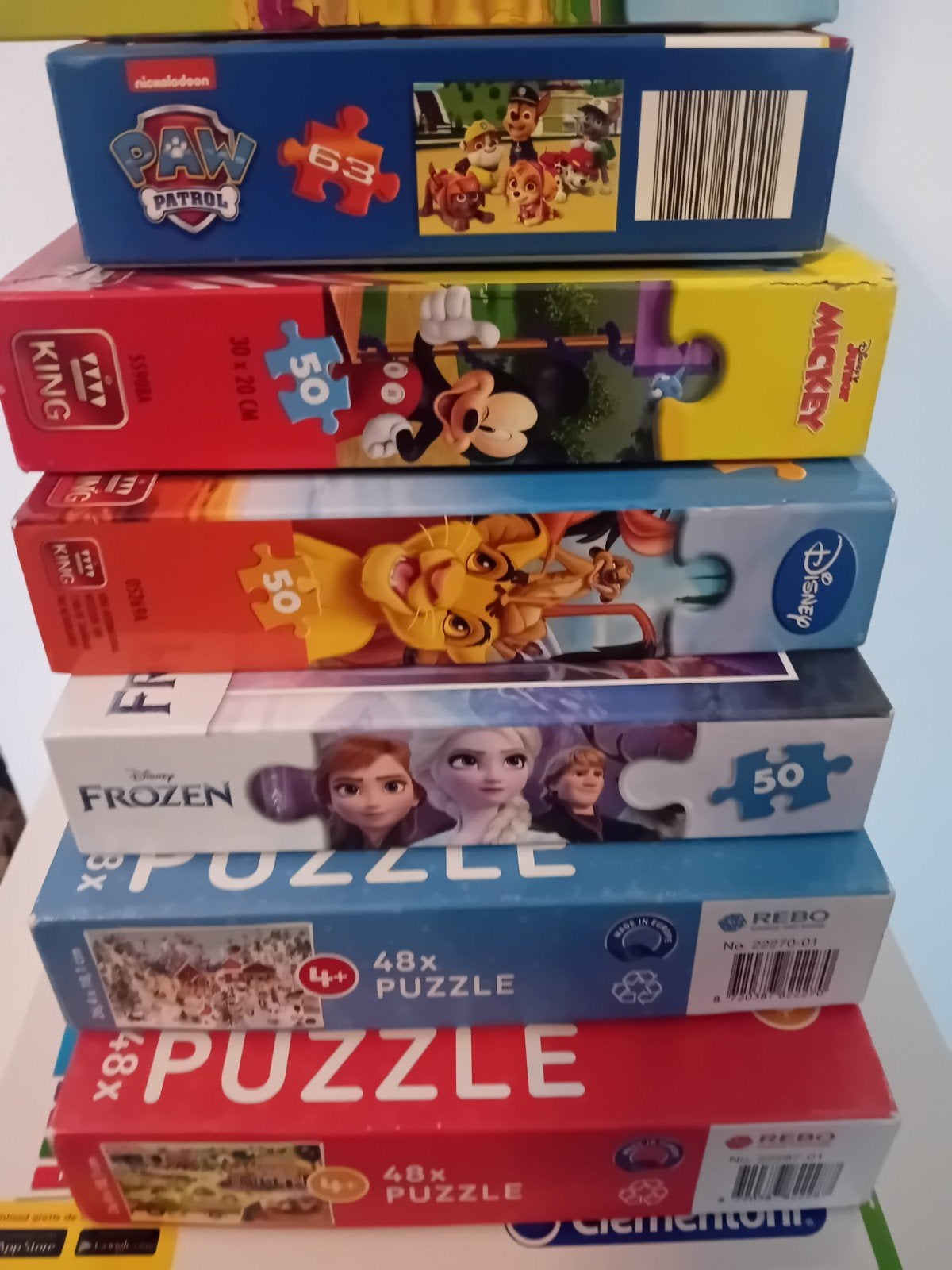 Grote collectie kinderpuzzels (Disney, Paw Patrol, etc.), Ophalen, 10 tot 50 stukjes, Gebruikt, 6 jaar of ouder