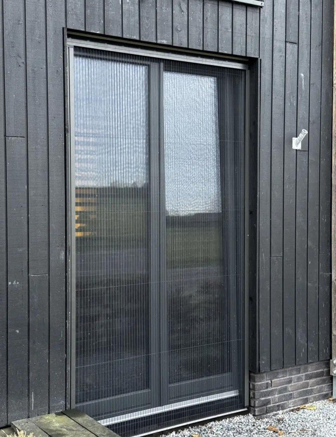 Doreal Plissé hordeur zwart 130x236 schuifdeurhor, 215 cm of meer, Hordeur, Nieuw, Schuifdeur