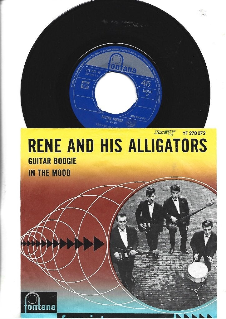 RENE AND THE ALLIGATORS single 7" GUITAR BOOGIE 1962, 7 inch, Ophalen of Verzenden, Zo goed als nieuw, Pop