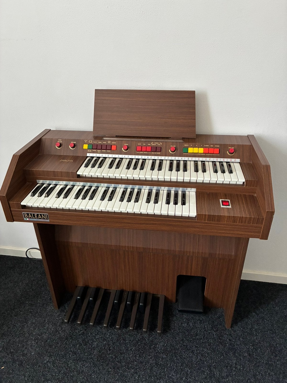 Baleani 244CPS Elektronisch Orgel met 2 Klavieren, Ophalen, Zo goed als nieuw, 2 klavieren, Orgel