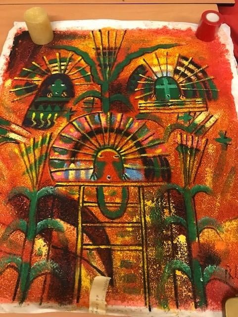 Schilderij abstract van B.Long, Antiek en Kunst, Ophalen of Verzenden