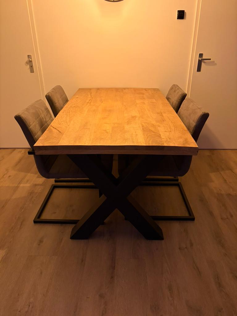 Eettafel, Huis en Inrichting, Ophalen, 50 tot 100 cm, Zo goed als nieuw, 150 tot 200 cm
