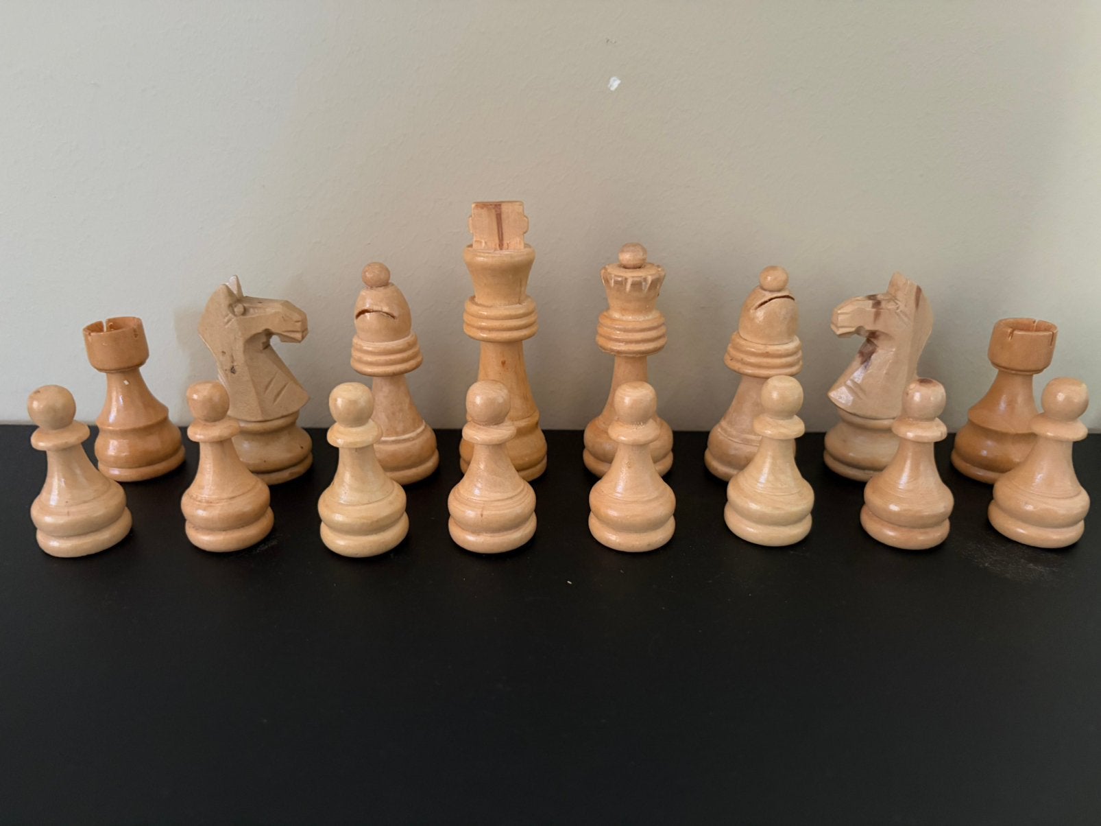 Klassieke Houten Schaakstukken – Staunton Maat 3 (Compleet), Hobby en Vrije tijd, Ophalen of Verzenden, Zo goed als nieuw