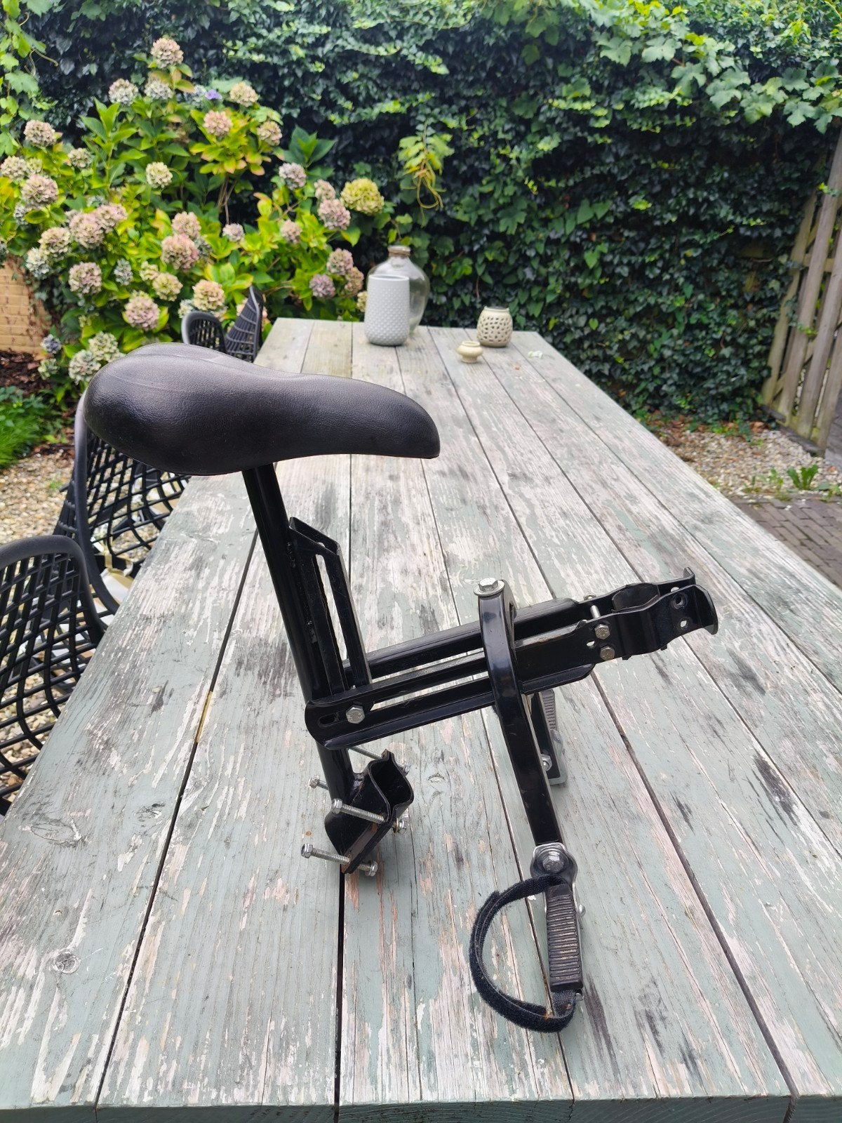 Kinderzitje zadel op stang - Model 4, Fietsen en Brommers, Ophalen, Gebruikt, Voorzitje, Voetsteuntjes