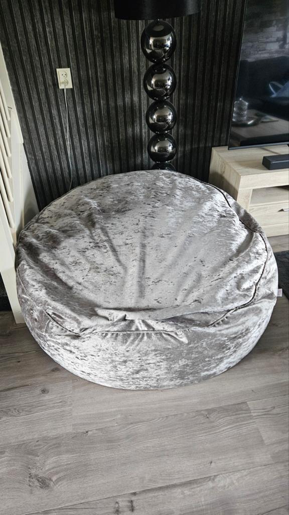 Lounge Pug Zitzak - Grijs fluweel, Huis en Inrichting, Zitzakken, Ophalen, Grijs