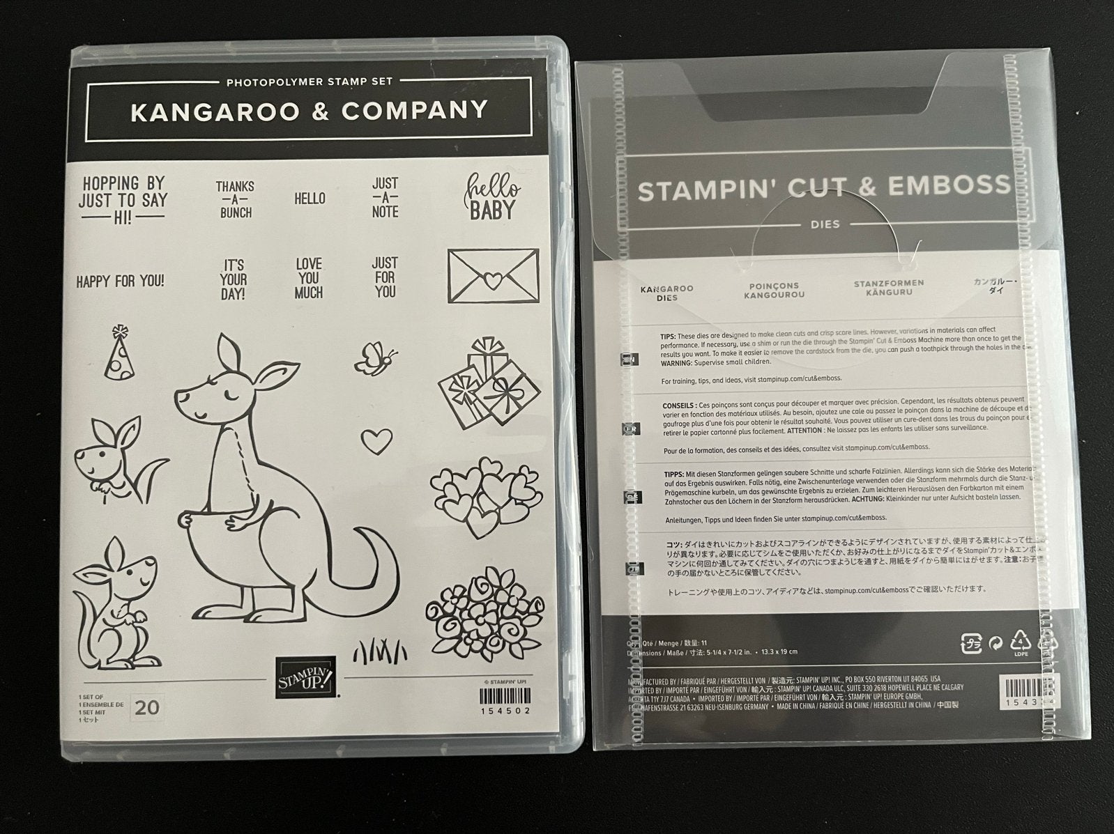 Stampin' Up! Diverse Stempelsets met bijbehorende snijmallen, Ophalen of Verzenden, Zo goed als nieuw, Clearstamp