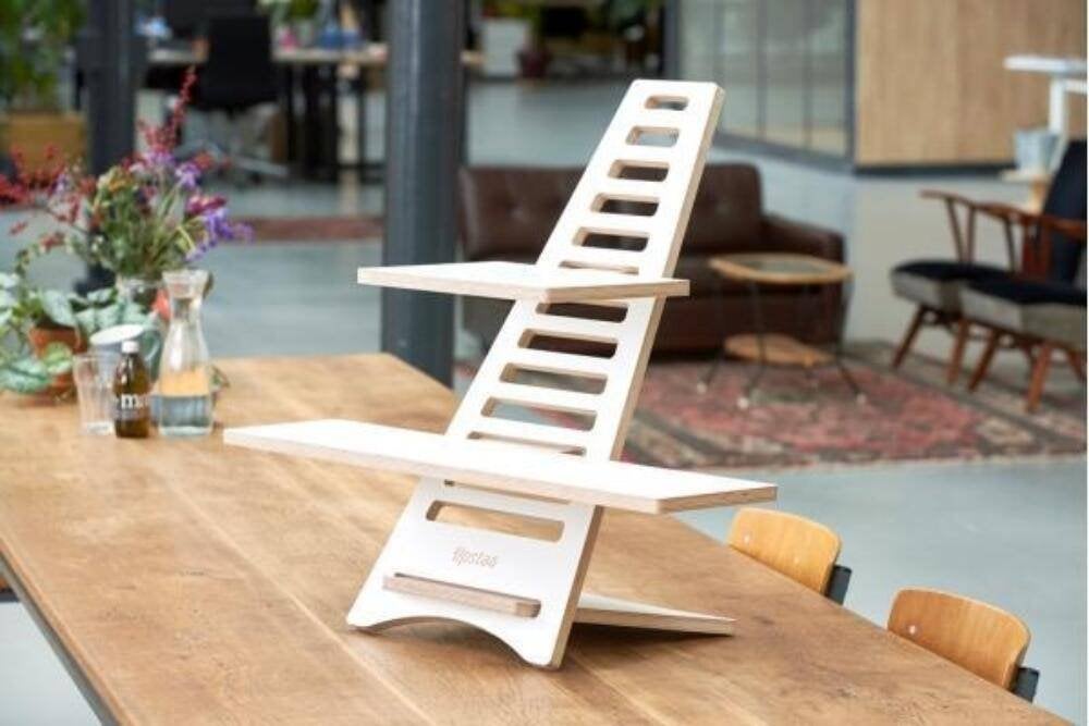 Upstaa Zit-sta Werkstation XL Wit - Goede Staat, Huis en Inrichting, Overige typen, Hout, 80 cm, 38 cm