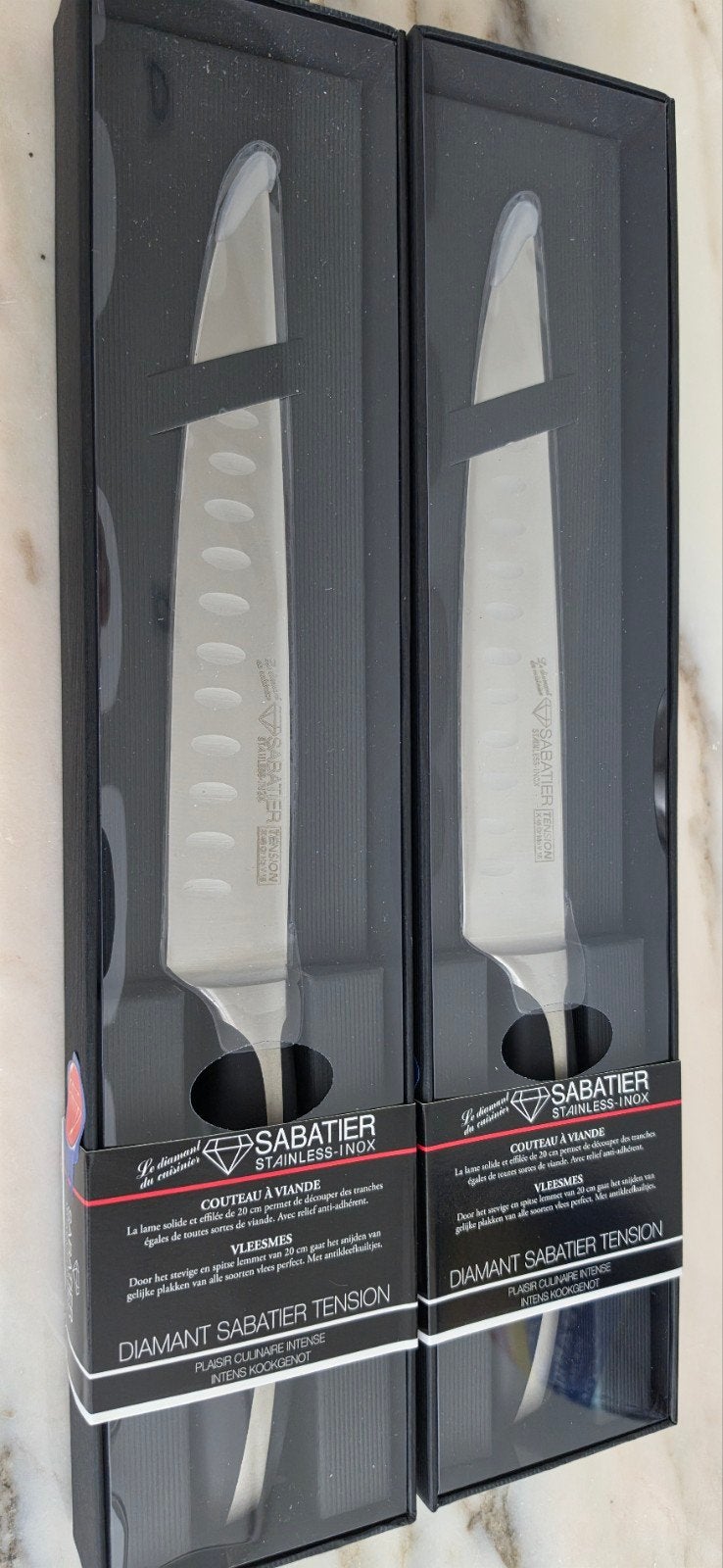 Sabatier Diamant Vleesmes - 20 cm - Nieuw in doos, Los bestek, Nieuw, Rvs of Chroom, Overige merken