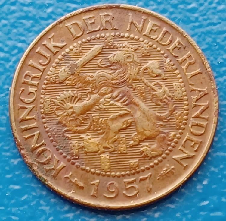 Suriname 1 cent - 1957, Verzenden, Koningin Juliana, 1 cent, Losse munt