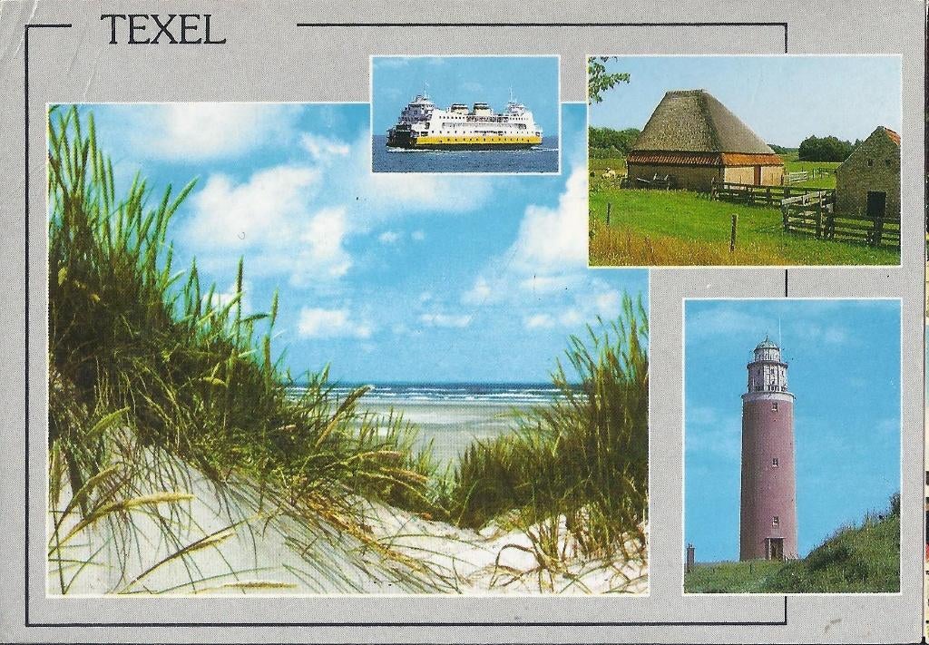 X754 gelopen Ansichtkaart Texel, Ophalen of Verzenden, 1980 tot heden, Gelopen, Waddeneilanden