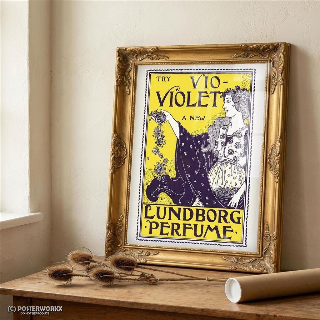 Louis Rhead Lundborg Parfum giclee kunst poster, Verzenden