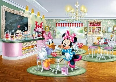 Katrien Duck en Minnie Mouse fotobehang L, Muurdeco4kids, Verzenden, Nieuw