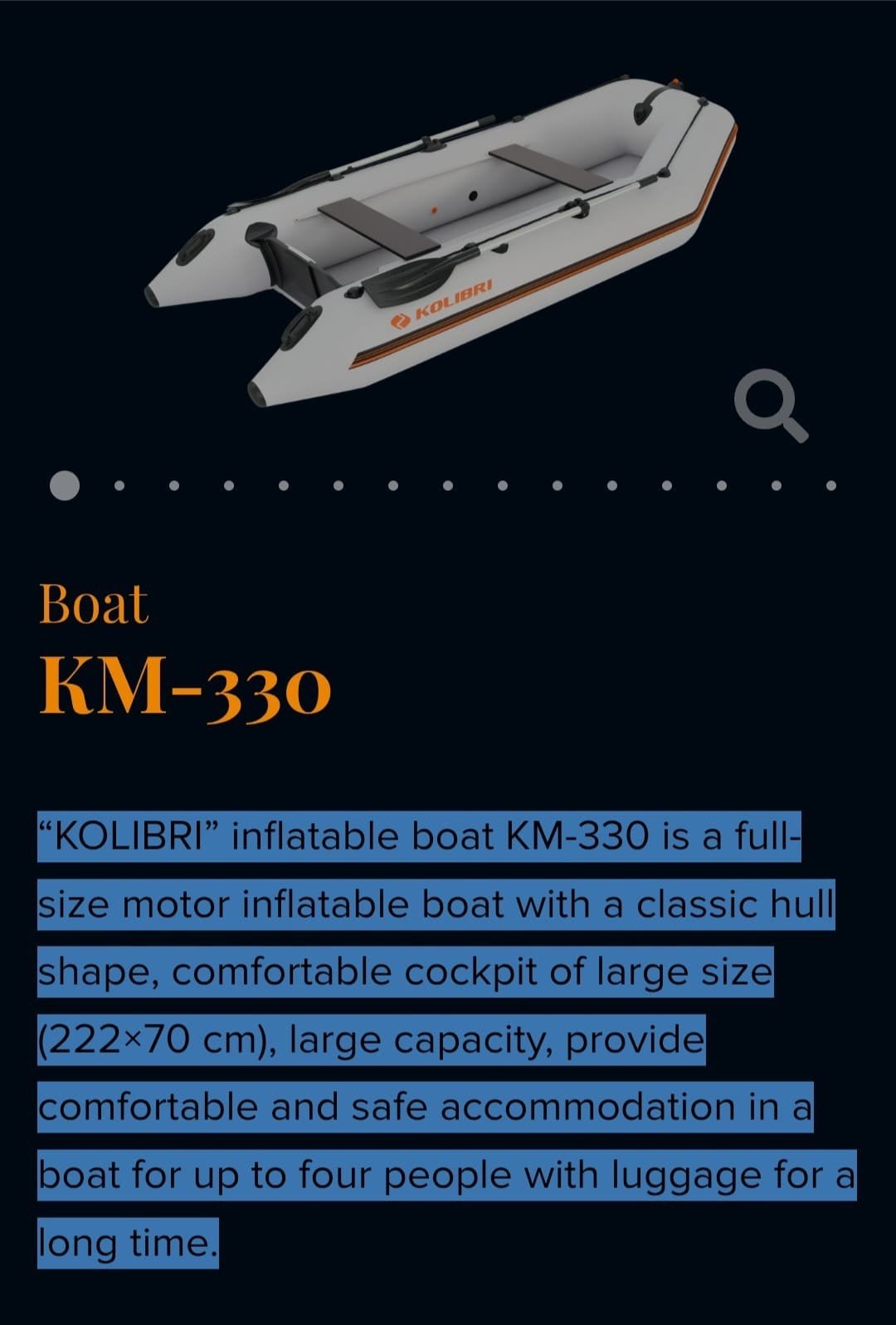 KOLIBRI KM-330 NEW, Watersport en Boten, Ophalen, Zo goed als nieuw, Overige typen