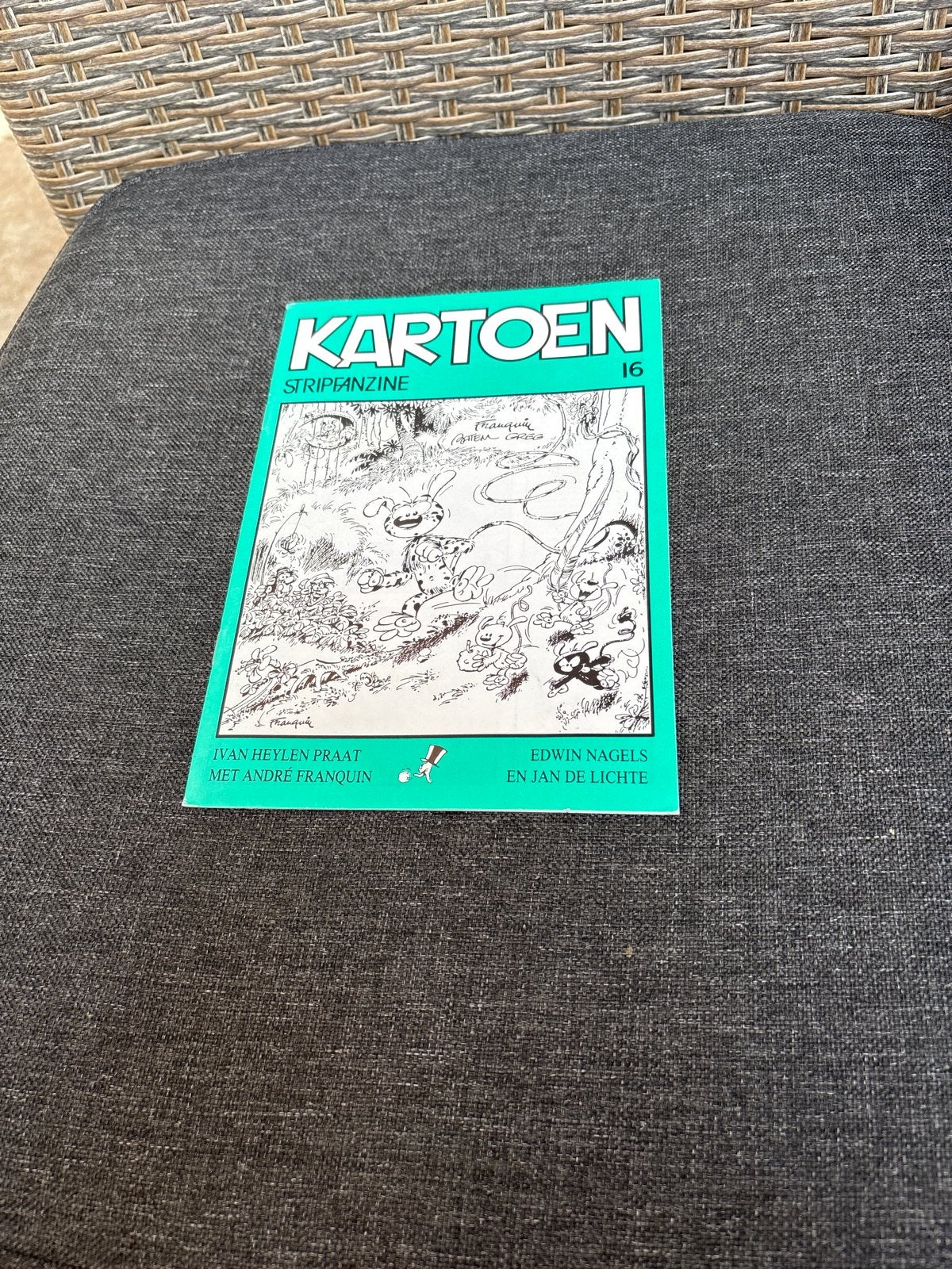 Kartoen Stripfanzine 16 - Ivan Heylen Praat met André Franqu, Eén stripboek, Ophalen of Verzenden, Zo goed als nieuw