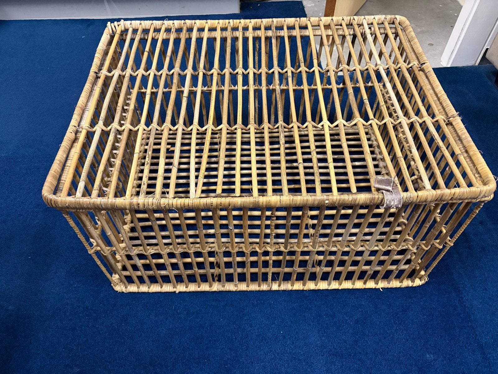 Vintage rotan mand - perfect voor opslag of decoratie, Ophalen, Gebruikt, 50 tot 100 cm, 5 – 50